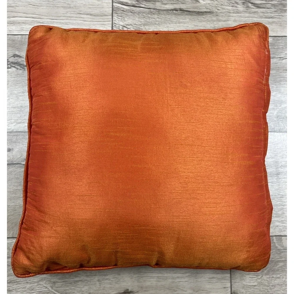 World Market Throw Pillow Cover Waves Embroidered 18